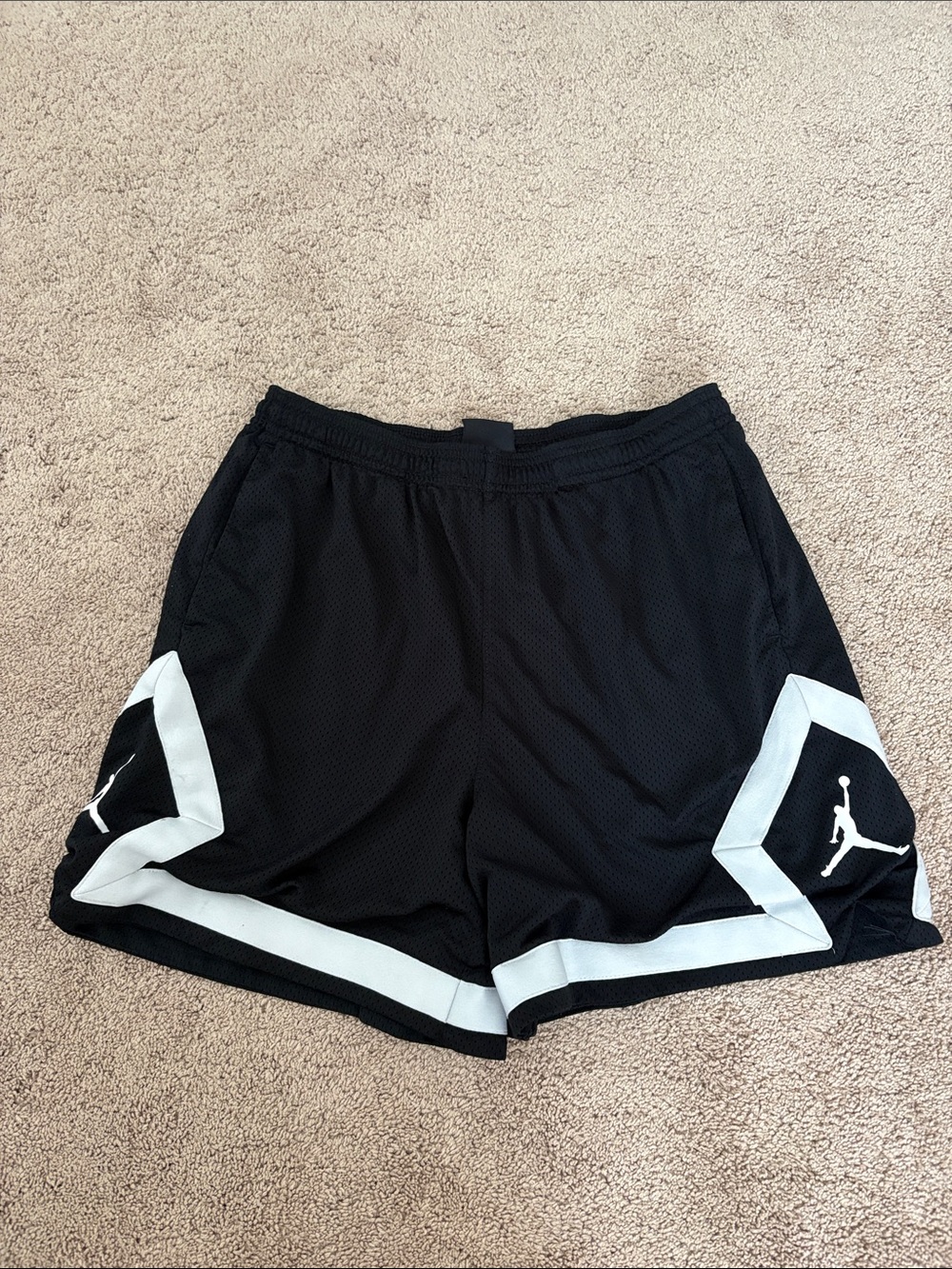 Jordan Black Basketball Shorts with White Trim